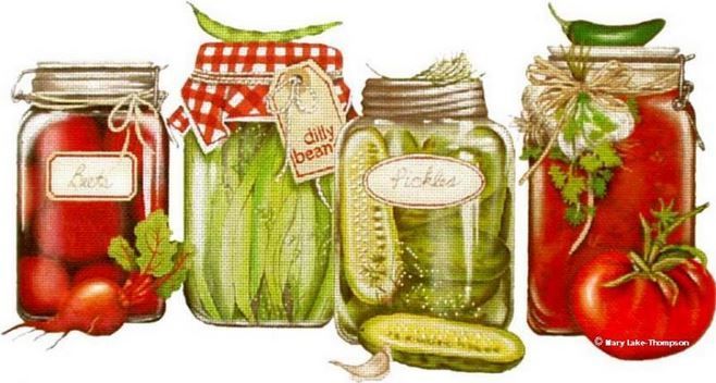 Melissa Shirley Designs Canned Veggies Banner Needlepoint Canvas