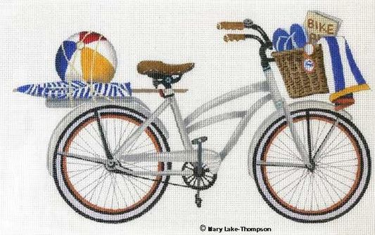 Melissa Shirley Designs Beach Bike MLT Needlepoint Canvas