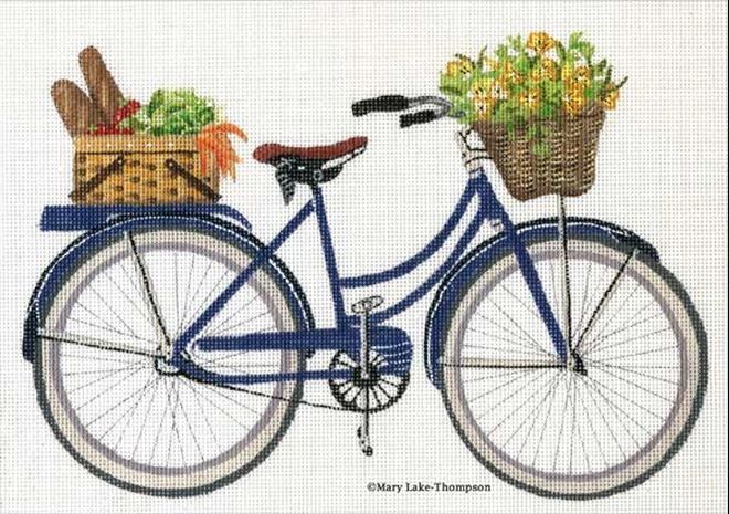 Melissa Shirley Designs Market Bike MLT Needlepoint Canvas