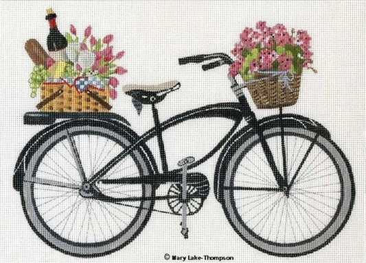 Melissa Shirley Designs Picnic Bike MLT Needlepoint Canvas