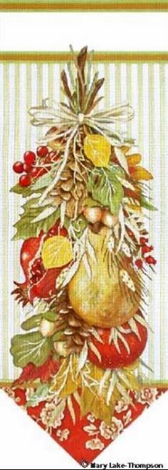 Melissa Shirley Designs Autumn Banner Needlepoint Canvas