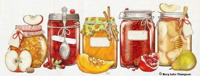 Melissa Shirley Designs Fall Preserves Needlepoint Canvas