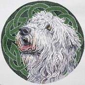 Barbara Russell Finn the Irish Wolfhound Dog Needlepoint Canvas