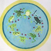 Barbara Russell Frogs Wreath Needlepoint Canvas