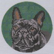 Barbara Russell French Bulldog Needlepoint Canvas