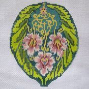 Barbara Russell Floral Pendant Needlepoint Canvas