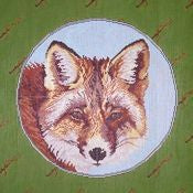 Barbara Russell Fox Chair Seat Needlepoint Canvas