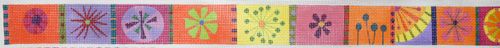 Zecca Flower Square Belt Needlepoint Canvas