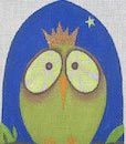 Zecca King Owl Egg Cozy Needlepoint Canvas