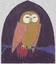 Zecca Copper Winged Owl Egg Cozy Needlepoint Canvas