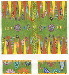 Zecca Border Garden Backgammon Set Needlepoint Canvas