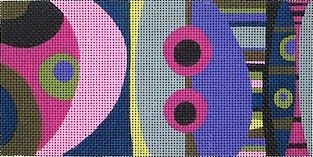 Zecca Dot Stripe Panel 2 Needlepoint Canvas