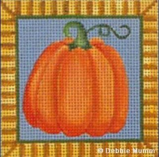 Melissa Shirley Designs Pumpkin Halloween Square DM Needlepoint Canvas