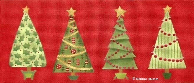 Melissa Shirley Designs Tree Pillow DM Needlepoint Canvas