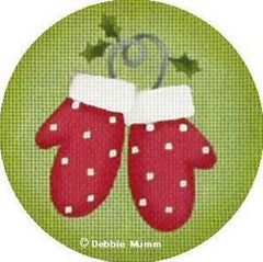 Melissa Shirley Designs Red Mittens Orn DM Needlepoint Canvas
