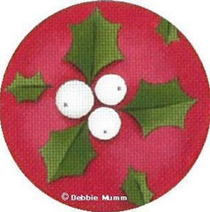 Melissa Shirley Designs Mistletoe Orn DM Needlepoint Canvas