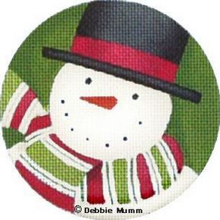 Melissa Shirley Designs Snowman w/Bowler Hat DM Needlepoint Canvas
