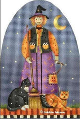 Melissa Shirley Designs Esmerelda Halloween Kid Needlepoint Canvas