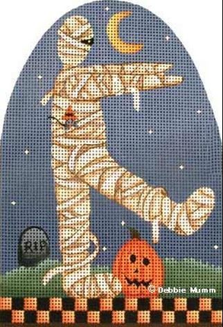 Melissa Shirley Designs Mr. Mummy Hween Kid Needlepoint Canvas