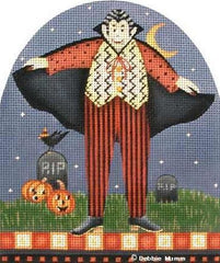 Melissa Shirley Designs Victor the Vampire Kid Needlepoint Canvas