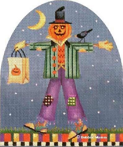 Melissa Shirley Designs Mr. Pumpkin Head Kid Needlepoint Canvas