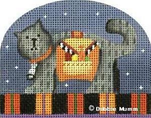 Melissa Shirley Designs Cat Halloween Kids Needlepoint Canvas