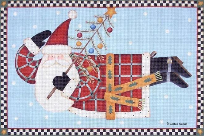 Melissa Shirley Designs Joyous Tidings Santa Lg Needlepoint Canvas