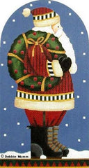 Melissa Shirley Designs Wreath Santa Dome Needlepoint Canvas