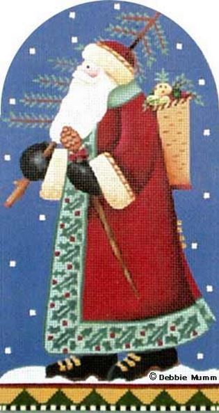 Melissa Shirley Designs Basket Santa Dome Needlepoint Canvas