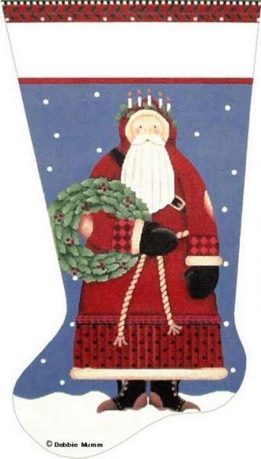 Melissa Shirley Designs Holly & Hope Santa Stocking Needlepoint Canvas