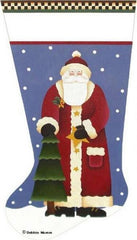 Melissa Shirley Designs Debbie Mumm Tree Santa Stocking Needlepoint Canvas