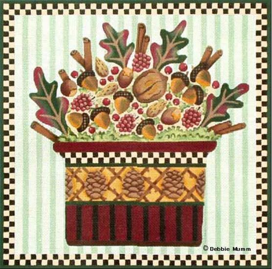 Melissa Shirley Designs Nuts & Berries Bowl Needlepoint Canvas