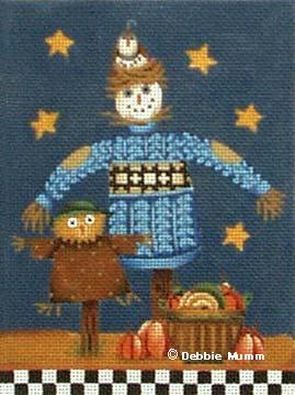 Melissa Shirley Designs Birdy the Scarecrow Needlepoint Canvas