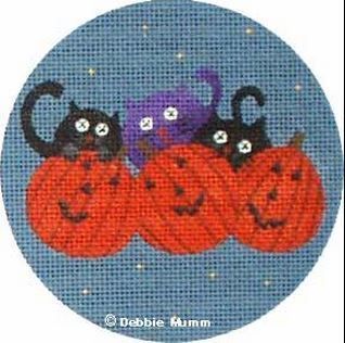 Melissa Shirley Designs 3 Cats Orn DM55-C Needlepoint Canvas
