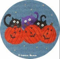 Melissa Shirley Designs 3 Cats Orn DM55-C Needlepoint Canvas