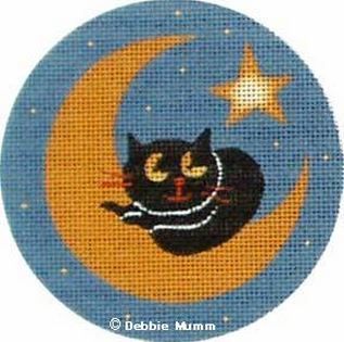 Melissa Shirley Designs Moon Cat Orn DM55-E Needlepoint Canvas