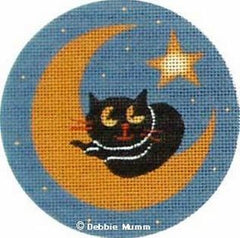 Melissa Shirley Designs Moon Cat Orn DM55-E Needlepoint Canvas