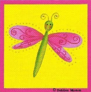 Melissa Shirley Designs Yellow Dragonfly DM Needlepoint Canvas