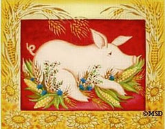 Melissa Shirley Designs Cornish Pig Needlepoint Canvas