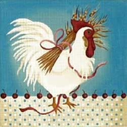 Melissa Shirley Designs Cherries & Wheat Chicken Needlepoint Canvas