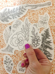 M Creative J Forest Forage Peel Stick and Stitch Embroidery Patterns