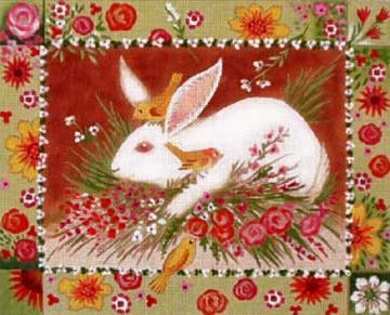 Melissa Shirley Designs Spring Bunny Needlepoint Canvas