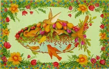 Melissa Shirley Designs Fish or Fowl Needlepoint Canvas