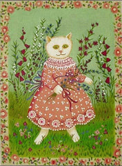 Melissa Shirley Designs Pretty Kitty JJ Needlepoint Canvas