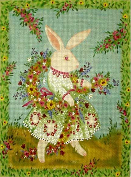 Melissa Shirley Designs Pretty Bunny JJ Needlepoint Canvas