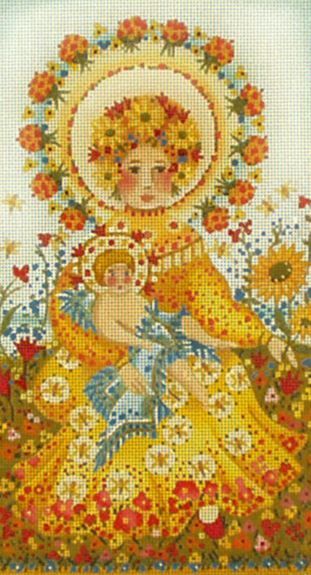 Melissa Shirley Designs Sunflower Madonna A Needlepoint Canvas