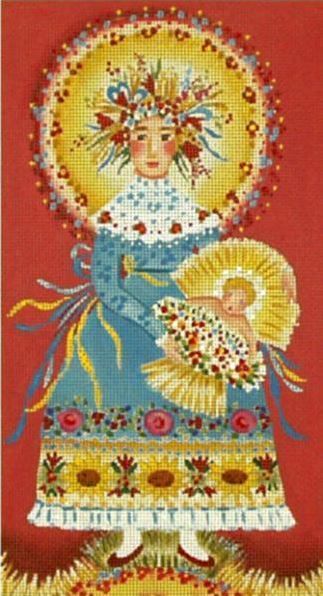Melissa Shirley Designs Strawflower Madonna D Needlepoint Canvas