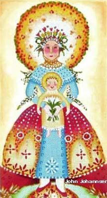 Melissa Shirley Designs Lily Madonna H Needlepoint Canvas