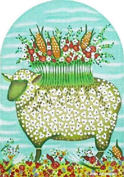 Melissa Shirley Designs Daisy Lamb Needlepoint Canvas