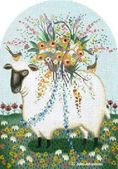 Melissa Shirley Designs Lamb and Eggs Needlepoint Canvas
